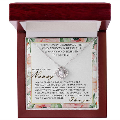 Nanny Gift Necklace: For a Cherished Nanny - Beautiful Pendant with Thoughtful Message - Liliana and Liam