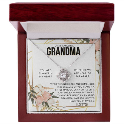 Grandma Gift - Beautiful Women's Pendant - From Granddaughter, Grandson, Grandkids - Great For Mother's Day, Christmas, or Birthday