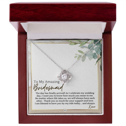 Bridesmaid Gift - On My Wedding Day From Bride - Wedding Party Thank You Jewelry Accessories , Beach and Destination Wedding Theme - Liliana and Liam