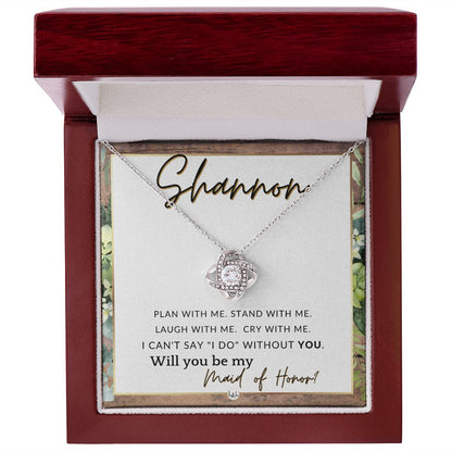 Maid of Honor Proposal, Custom Name - Be My Maid Of Honor, MOH Gift From Bride - Plan With Me , Rustic and Wood Wedding Theme