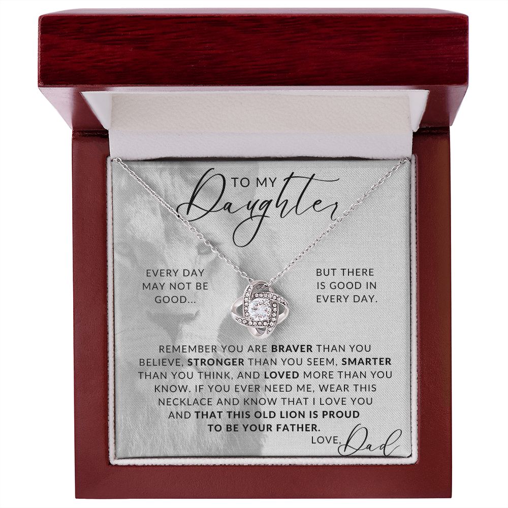 Proud of You Daughter - To My Daughter (From Dad) - Father to Daughter Necklace