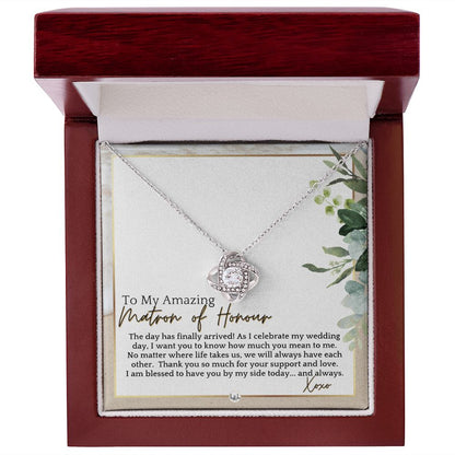 Matron of Honour Thank You Gift - On My Wedding Day Gift From Bride - Wedding Party Accessories , Beach and Destination Wedding Theme - Liliana and Liam