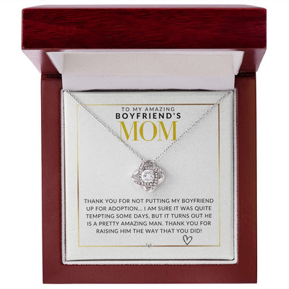 Boyfriend's Mom - Thank You - Great For Mother's Day, Christmas, Her Birthday, Or As An Encouragement Gift - Liliana and Liam
