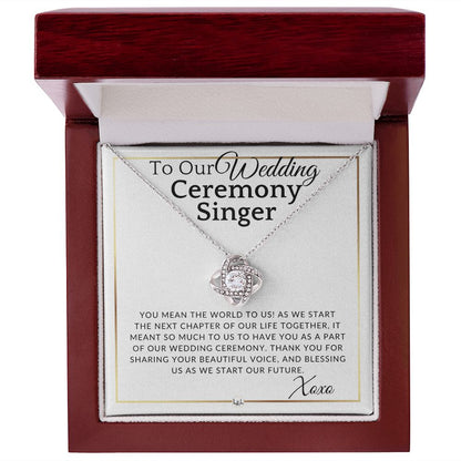 Wedding Ceremony Singer - Thank You Gift - Elegant White and Gold Wedding Theme - Liliana and Liam