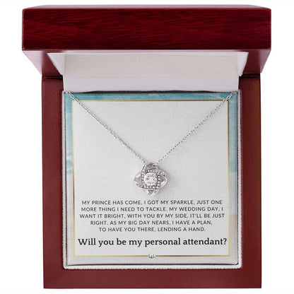 Wedding Personal Attendant Proposal - Will You Be My Helper, Bridal Concierge, Lady in Waiting , Beach and Destination Wedding Theme - Liliana and Liam