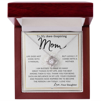 Gift for Mom - I'm Blessed - To My Mother, From Daughter - A Beautiful Women's Pendant Necklace - Great For Mother's Day, Christmas, or Her Birthday - Liliana and Liam