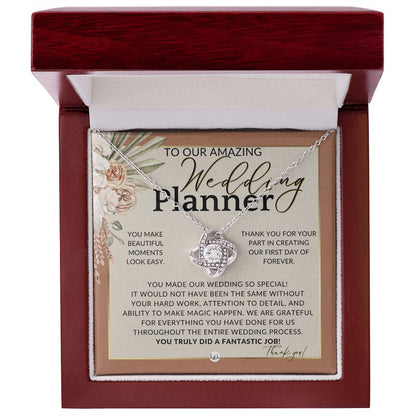 Wedding Event Planner Gift - Thank You From The Couple - Gratitude Gift, Token of Appreciation , Terracotta, Rust And Gold Wedding Theme - Liliana and Liam