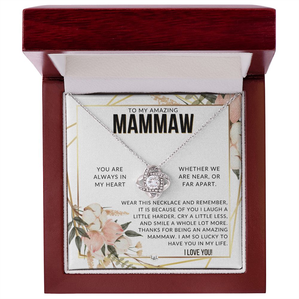 Mammaw Gift - Beautiful Women's Pendant - From Granddaughter, Grandson, Grandkids - Great For Mother's Day, Christmas, or Birthday