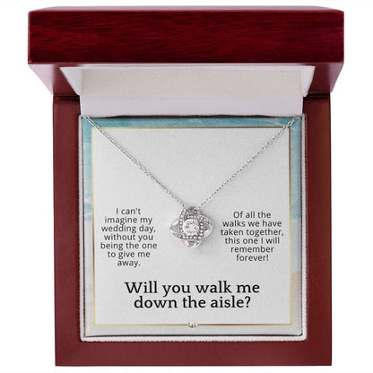 Will You Walk Me Down The Aisle - Give Me Away Proposal From The Bride - Of All The Walks Taken , Beach and Destination Wedding Theme - Liliana and Liam