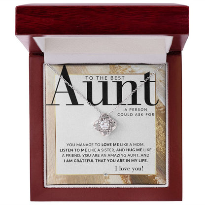 Gift For My Aunt - Present for Aunt From Niece or Nephew - Pendant Necklace - Great For Christmas, Her Birthday, Or Encouragement Gift - Liliana and Liam