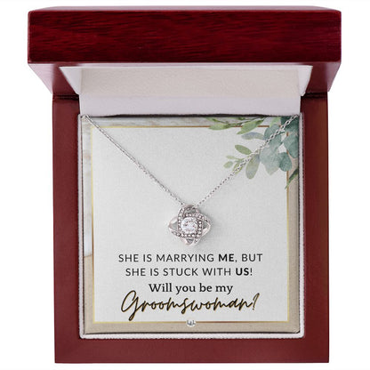Groomswoman Proposal - Gift From Groom - Will You Be My Groomswoman - Wedding Party Accessories , Beach and Destination Wedding Theme - Liliana and Liam
