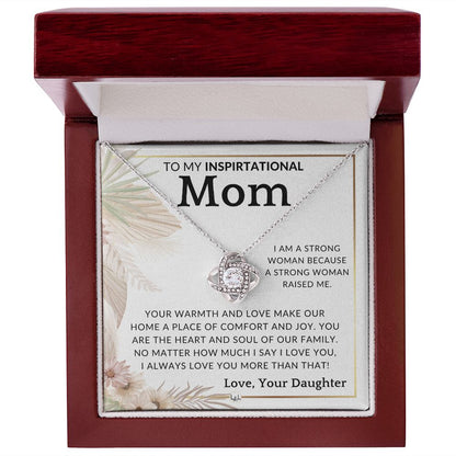 Gift for Mom - Strong Woman - To Mother, From Daughter - Beautiful Women's Pendant Necklace - Great For Mother's Day, Christmas, or Her Birthday - Liliana and Liam
