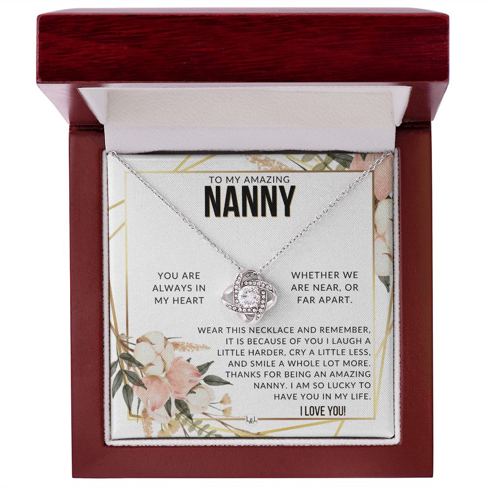 Nanny Gift - Beautiful Women's Pendant - From Granddaughter, Grandson, Grandkids - Great For Mother's Day, Christmas, or Birthday