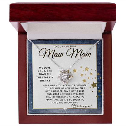 Our Maw Maw Gift - Meaningful Necklace - Great For Mother's Day, Christmas, Her Birthday, Or As An Encouragement Gift - Liliana and Liam