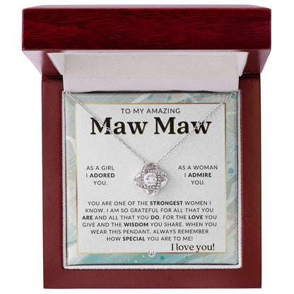 Maw Maw Gift From Granddaughter - Sentimental Gift Idea - Great For Mother's Day, Christmas, Her Birthday, Or As An Encouragement Gift - Liliana and Liam