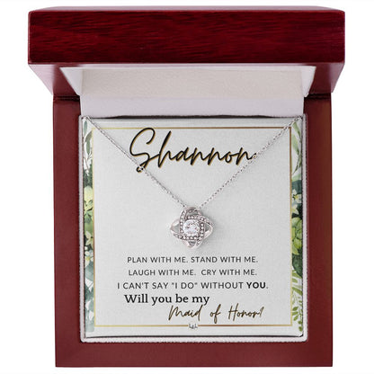 Maid of Honor Proposal, Custom Name - Be My Maid Of Honor, MOH Gift From Bride - Plan With Me , White and Green, Eucalyptus Wedding