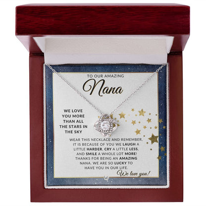 Our Nana Gift - Meaningful Necklace - Great For Mother's Day, Christmas, Her Birthday, Or As An Encouragement Gift - Liliana and Liam