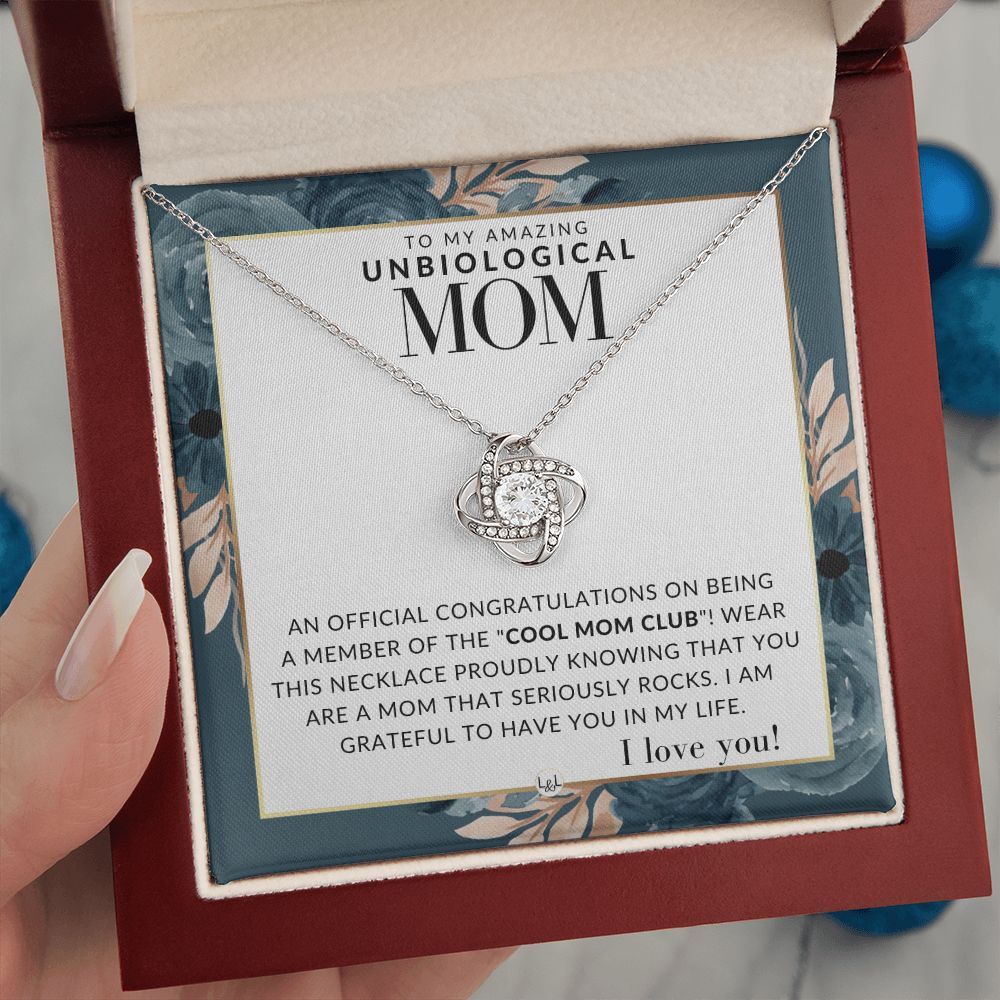 Unbiological Mom Gift - Cool Mom Club - Present for Stepmom, Bonus Mom, Second Mom, Unbiological Mom, or Other Mom - Great For Mother's Day, Christmas, Her Birthday, Or As An Encouragement Gift