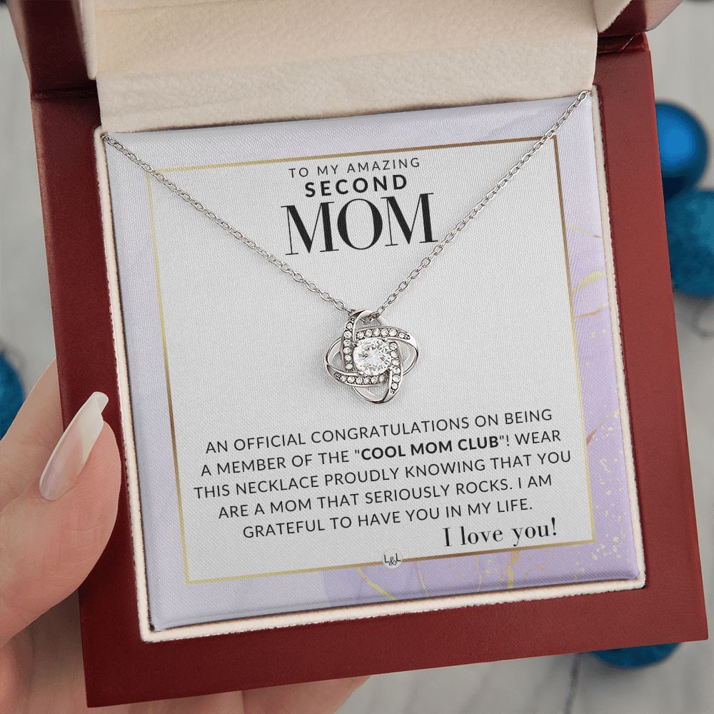 Second Mom Gift - Cool Mom Club - Present for Stepmom, Bonus Mom, Second Mom, Unbiological Mom, or Other Mom - Great for Mother's Day, Christmas, Her