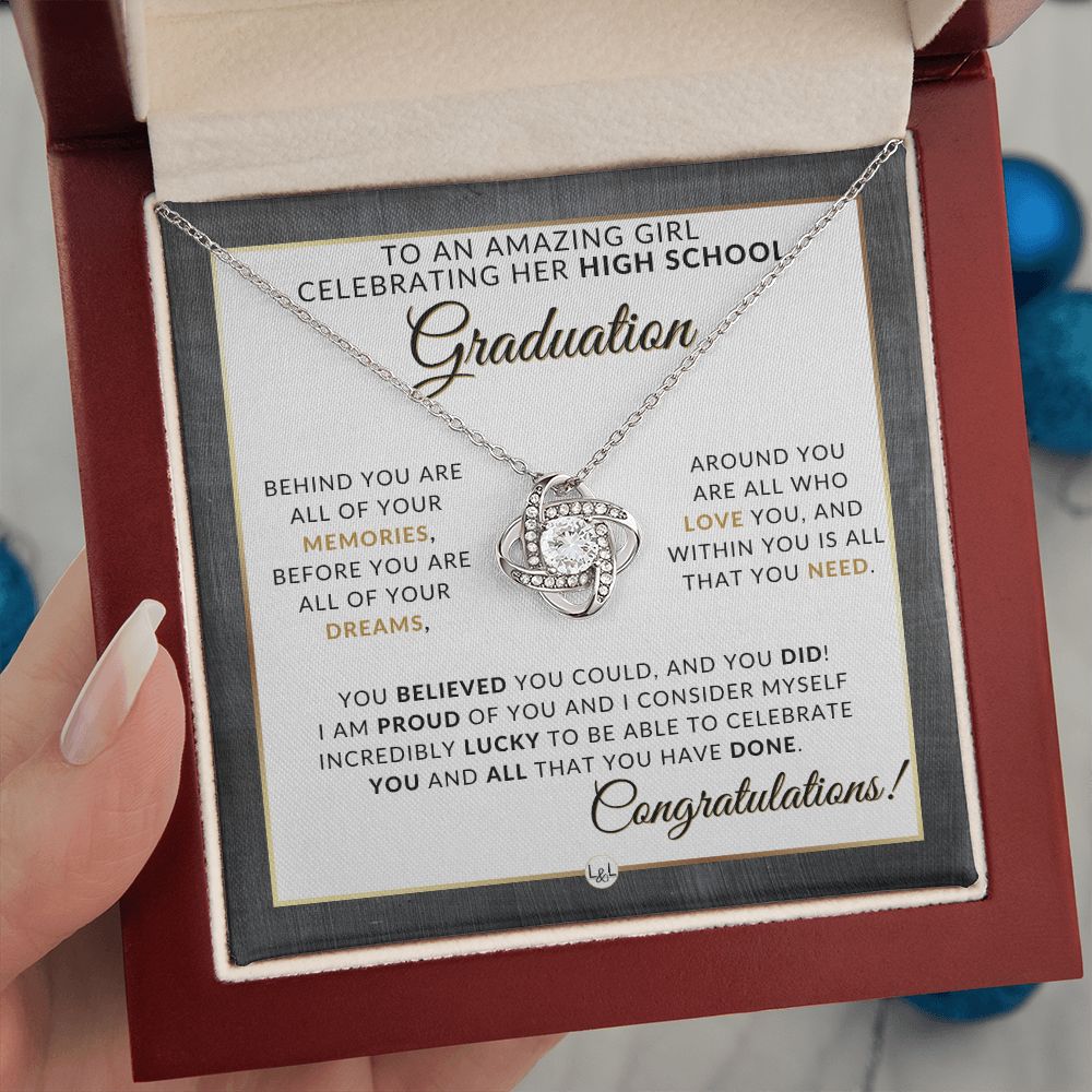 Marking Milestones: Graduation Necklace for High School Graduates - High School Graduation Gifts For Her - 2024 Graduation Gift Idea For Her
