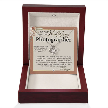 Wedding Photographer Gift - Thank You From The Couple - Gratitude Gift, Token of Appreciation , Terracotta, Rust And Gold Wedding Theme - Liliana and Liam