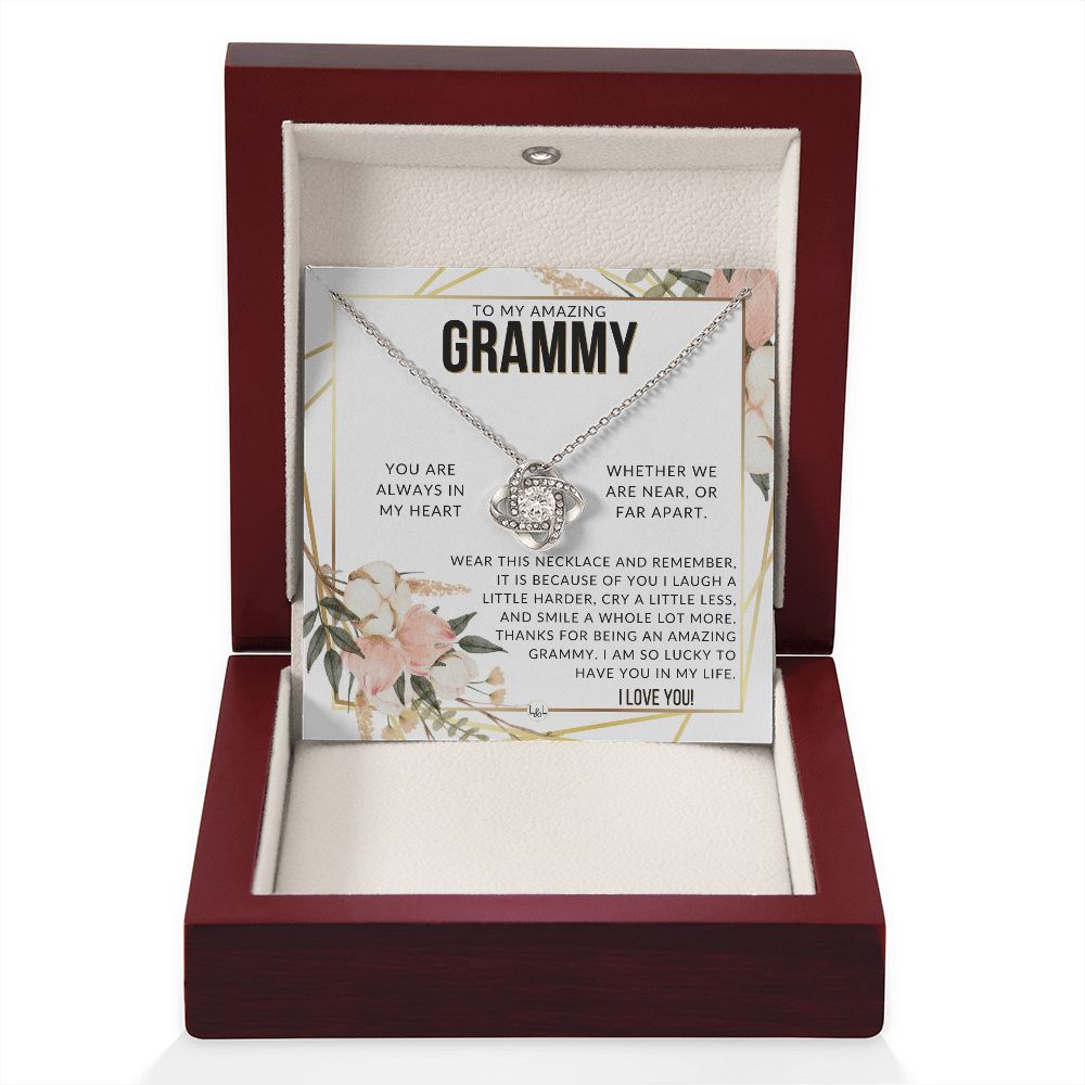 Grammy Gift - Beautiful Women's Pendant - From Granddaughter, Grandson, Grandkids - Great For Mother's Day, Christmas, or Birthday