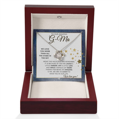 Our G-Ma Gift - Meaningful Necklace - Great For Mother's Day, Christmas, Her Birthday, Or As An Encouragement Gift
