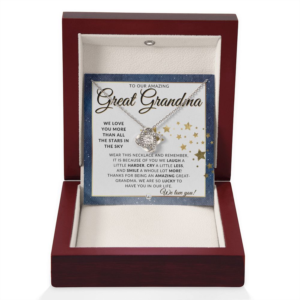 Our Great Grandma Gift - Meaningful Necklace - Great For Mother's Day, Christmas, Her Birthday, Or As An Encouragement Gift