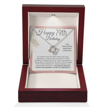 79th Birthday Gift For Her - Necklace For 79 Year Old - Beautiful Woman's Birthday Pendant Jewelry - Liliana and Liam