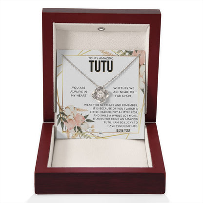 Tutu Gift - Beautiful Women's Pendant - From Granddaughter, Grandson, Grandkids - Great For Mother's Day, Christmas, or Birthday