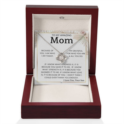 Gift for Mom, From Son - All You Do - To Mother, From Son - Beautiful Women's Pendant Necklace - Great For Mother's Day, Christmas, or Her Birthday