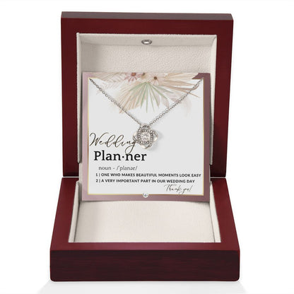 Wedding Event Planner Gift - Thank You From Bride & Groom - Gratitude Gift, Token of Appreciation , Pink Floral and Boho Wedding Theme - Liliana and Liam