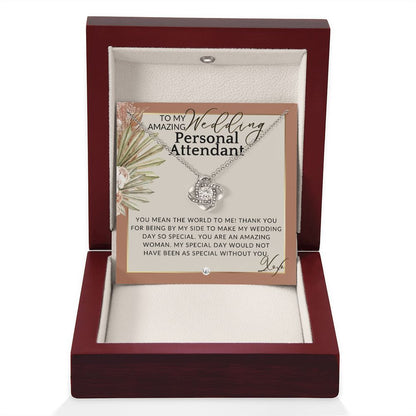 Wedding Personal Attendant Thank You Gift - Wedding Helper, Bridal Concierge, Lady in Waiting , Terracotta, Rust And Gold Wedding Theme - Liliana and Liam