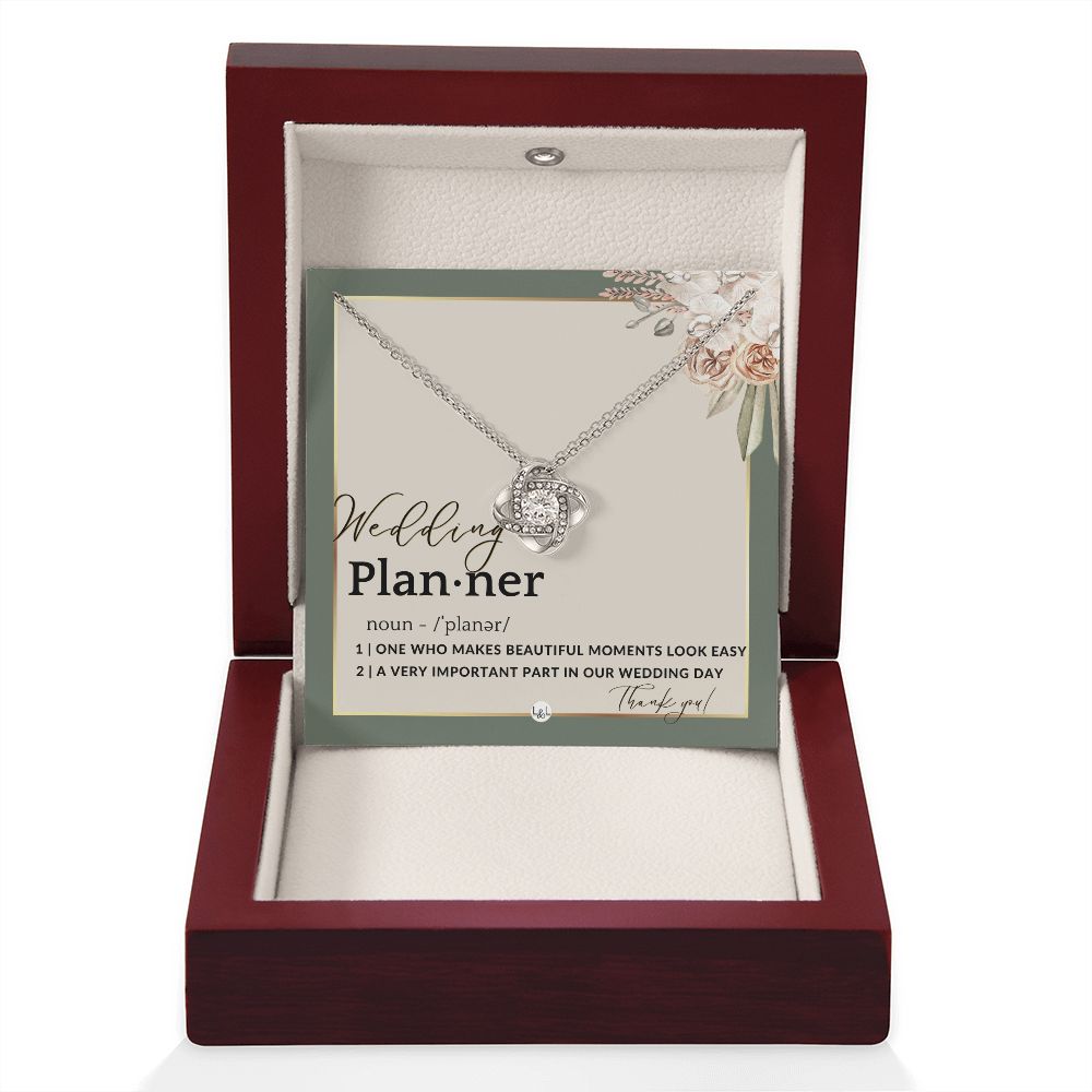 Wedding Event Planner Gift- Thank You From Bride & Groom- Gratitude Gift, Token of Appreciation , Sage Green & Boho Wedding Theme