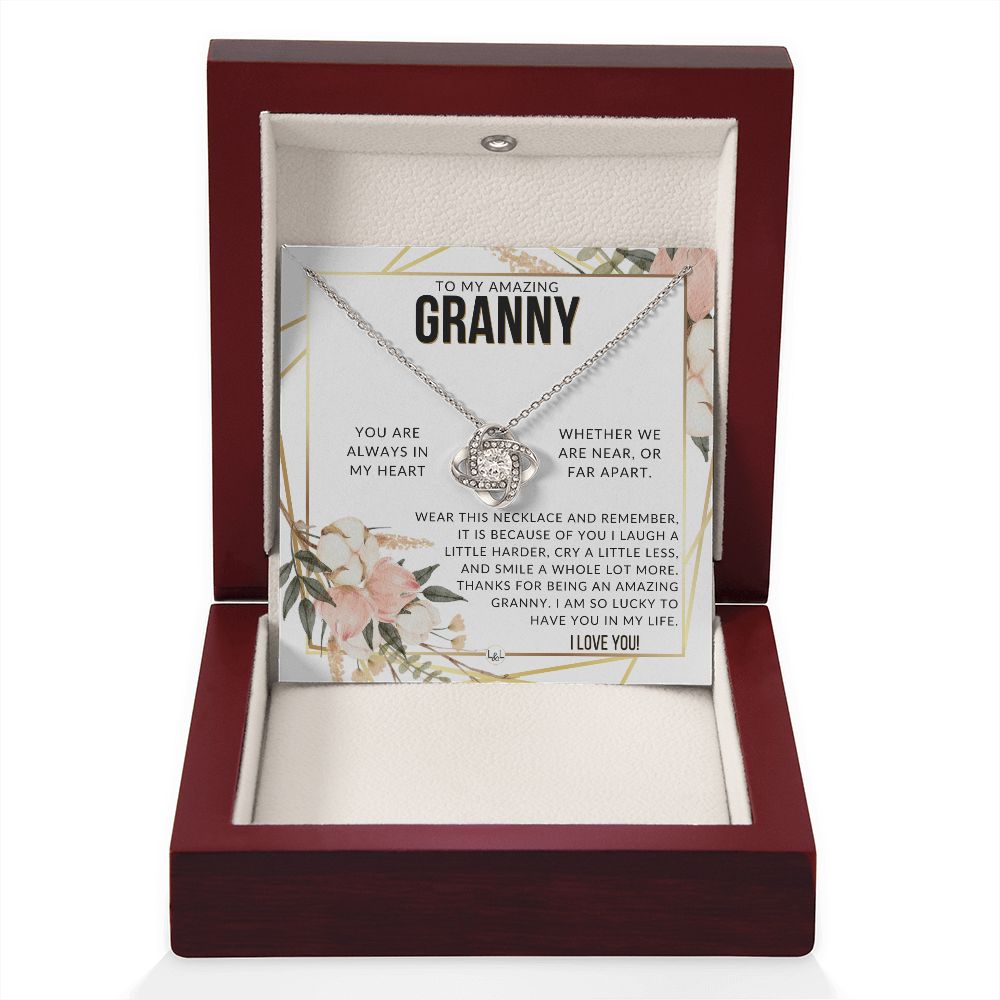 Granny Gift - Beautiful Women's Pendant - From Granddaughter, Grandson, Grandkids - Great For Mother's Day, Christmas, or Birthday