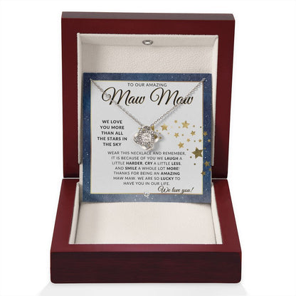 Our Maw Maw Gift - Meaningful Necklace - Great For Mother's Day, Christmas, Her Birthday, Or As An Encouragement Gift - Liliana and Liam