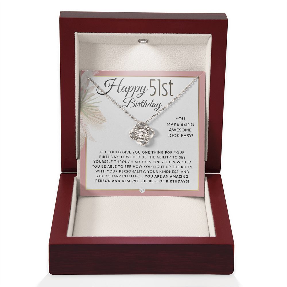 51st Birthday Gift For Her Necklace For 51 Year Old Beautiful