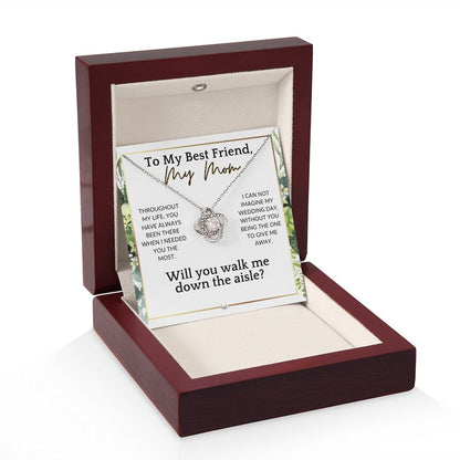 Mom, Will You Walk Me Down The Wedding Aisle, Give Me Away Proposal, Mother of the Bride Gift , White and Green, Eucalyptus Wedding - Liliana and Liam