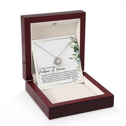 Matron of Honour Thank You Gift - On My Wedding Day Gift From Bride - Wedding Party Accessories , White and Green, Eucalyptus Wedding - Liliana and Liam