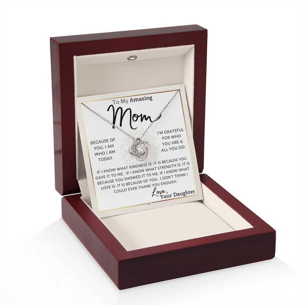 Gift for Mom - All You Do - To My Mother, From Daughter - A Beautiful Women's Pendant Necklace - Great For Mother's Day, Christmas, or Her Birthday