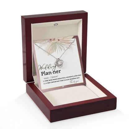 Wedding Event Planner Gift - Thank You From Bride & Groom - Gratitude Gift, Token of Appreciation , Pink Floral and Boho Wedding Theme - Liliana and Liam
