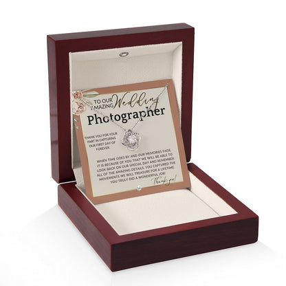 Wedding Photographer Gift - Thank You From The Couple - Gratitude Gift, Token of Appreciation , Terracotta, Rust And Gold Wedding Theme - Liliana and Liam
