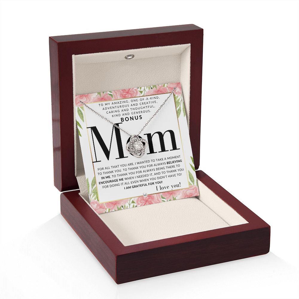 Unique Bonus Mom Gift - Present for Stepmom, Bonus Mom, Second Mom, Unbiological Mom, or Other Mom - Great For Mother's Day, Christmas, Her Birthday, Or As An Encouragement Gift