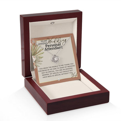 Wedding Personal Attendant Thank You Gift - Wedding Helper, Bridal Concierge, Lady in Waiting , Terracotta, Rust And Gold Wedding Theme - Liliana and Liam