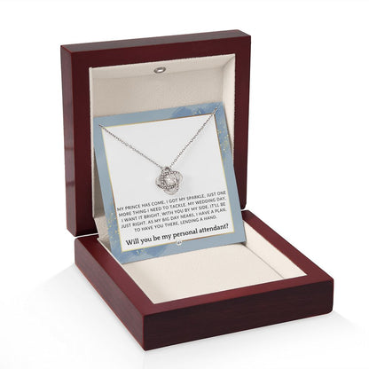 Wedding Personal Attendant Proposal - Will You Be My Helper, Bridal Concierge, Lady in Waiting , Dusty Blue And Gold Wedding Theme - Liliana and Liam