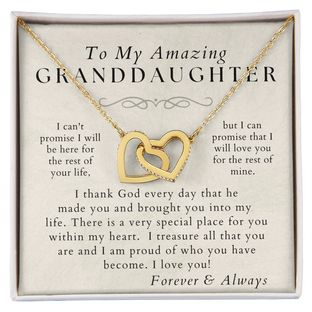 I Love You - Granddaughter Necklace - Gift from Grandma, Grandpa - Christmas, Birthday, Graduation, Valentines Gifts
