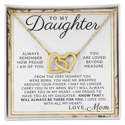 You Are Loved - To My Daughter (From Mom) - Mother to Daughter Necklace - Christmas Gifts, Birthday Present, Graduation Gift, Valentine's Day