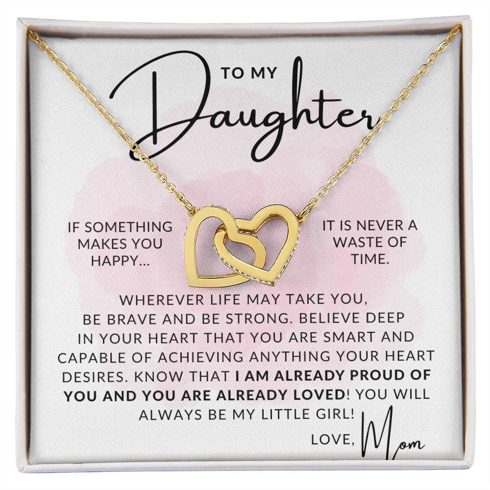 Be Brave, Be Strong - To My Daughter (From Mom) - Mother to Daughter Necklace - Christmas Gifts, Birthday Present, Graduation Gift, Valentine's Day
