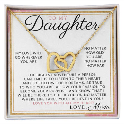 No Matter What - To My Daughter (From Mom) - Mother to Daughter Necklace - Christmas Gifts, Birthday Present, Graduation Gift, Valentine's Day