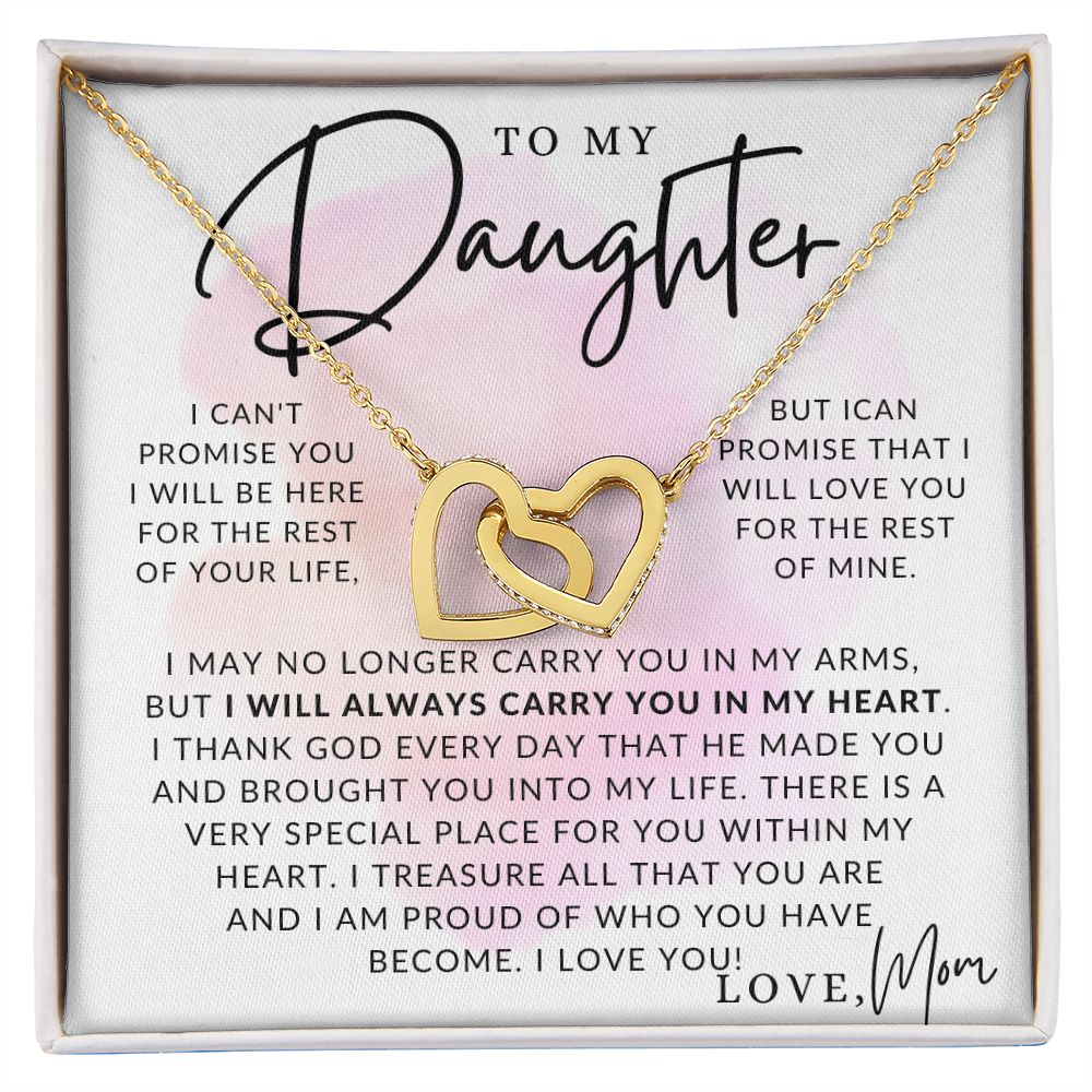 I Love You - To My Daughter (From Mom) - Mother to Daughter Necklace - Christmas Gifts, Birthday Present, Graduation Gift, Valentine's Day